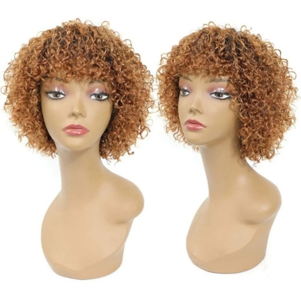 Blooming Hair Synthetic Blend Wig With Bangs